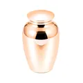 Polished rose gold cremation urn for human or pet ashes, elegant memorial funeral jar - 65x45mm / Rose Gold