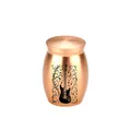 Rose gold memorial urn for ashes with guitar and musical notes design. - Guitar Pattern / 30x40mm / Rose Gold