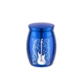 Blaues Urnenglas aus Aluminiumlegierung mit weißem E-Gitarren-Muster - Gitarren Muster / 30x40mm / Blau