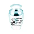 Mini 65x45mm aluminum alloy cremation urn featuring western cowboy design and text - 65x45mm / Sky Blue