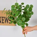 Follaje de begonia artificial realista de 7 ramas para decoración de hogar y bodas - 7 Horquillas Hojas de Begonia - Verde Rosa