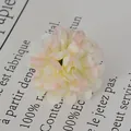 Vintage silk layered chrysanthemum head artificial flower ball in cream and soft pink - White Pink