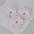 Small purple and pink artificial daisy flower heads for DIY hair accessories - Dotted Purple