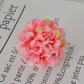Decorative pink silk chrysanthemum flower head for DIY bouquets and floral arrangements. - Deep Pink