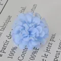 Vintage light blue artificial fabric chrysanthemum flower head for bridal bouquets - Blue