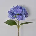 Realistische blaue künstliche Hortensie für elegante Heim- und Hochzeitsdekoration - 2-Blatt-Stil / Violettblau