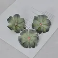 Set of three retro green artificial daisy flower heads for DIY hair accessories and crafts - Cyan