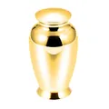 Elegant polished gold cremation urn for pets and humans, compact 70x45mm memorial - 70x45mm / Gold