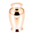 Small rose gold cremation urn for pets or human ashes, 70x45mm metal keepsake - 70x45mm / Rose Gold