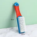 Soft-bristled shoe brush in blue and red, 16cm height and 3.5cm width variant - Blue Flat Bristle (Standard) / Blue