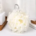 Soft cream-colored lace shower loofah bath ball for gentle skin-friendly cleansing - Beige