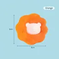 6cm orange panda-shaped laundry cleaning ball for hair removal and anti-tangle in washing machines - Orange