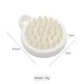 Brosse de massage cuir chevelu en silicone blanc, dimensions 8,5cm avec poignée. - 8.5*7*3CM / Blanc