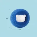 Blue laundry cleaning ball with panda design for washing machines, 6cm diameter size - Blue Naked