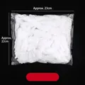 Pack of 100 white disposable bouffant caps for shower or hair care - 200 Pieces