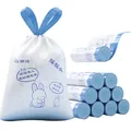 Robuste verdickte Kordelzug-Müllbeutel mit Cartoon-Druck in Rollen für die Küche - Hasendruck (2.5 Seide) / 60 Stück Packung