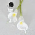 Hochwertige weiße PU-künstliche Calla-Lilie für elegante Hochzeits- und Wohndekoration - L / Weiß