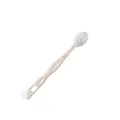 Ergonomic long-handle double-sided soft bristle shoe cleaning brush in beige color finish - Beige