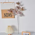 Realistic long branch artificial eucalyptus with seeds for home floral decoration - Grey Red