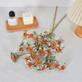 Artificial vintage frosted berry stems in orange for autumnal home decoration - Orange