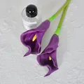 Ρεαλιστικό μοβ τεχνητό κρίνο Calla από PU για κομψή διακόσμηση σπιτιού και γάμου - L / Μωβ