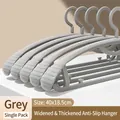 Grey heavy-duty wide shoulder non-slip plastic clothes hanger, size 40x18.5cm single pack - Wide Shoulder Seamless Style / 1 Piece / Gray