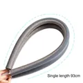 Grey door bottom foam seal strip, 93cm length, flexible weather stripping for gap - Gray (93cm)