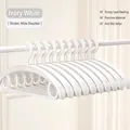 Durable seamless wide-shoulder non-slip plastic clothes hanger in ivory white finish - Upgraded Thickened Wide Shoulder Style / 76g / Ivory