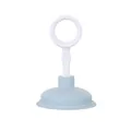 Blue and white manual sink plunger for kitchen drain unclogging and cleaning - Blue