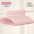 Cherry blossom pink non-slip wide shoulder plastic clothes hangers for adults - Upgraded Thickened Wide Shoulder Style / 76g / Sakura Pink