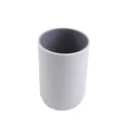Vaso para cepillo de dientes bicolor minimalista en blanco y gris para el baño - 301-400ml / Blanco Grisáceo