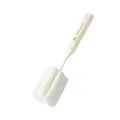 Long handle sponge cup brush for milk bottle cleaning in minimalist cream white. - Long Handle / Beige