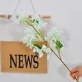 Life-like artificial white bougainvillea flower branch for elegant home decoration - Bougainvillea-51 flowers white