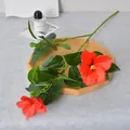 Realistische rote künstliche Hibiskusblüte für Heimdekoration und Hochzeitsfeiern - Rot