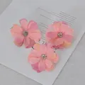 Pink gradient artificial daisy flower heads for DIY hair accessories and craft decor - Deep Pink