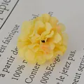 Yellow artificial multi-layer chrysanthemum silk flower head for wedding bouquets decoration - Yellow