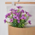 Lebendiger violetter künstlicher Eukalyptus-Veilchen-Strauß mit 7 Gabeln für die Deko - 7 Gabeln / Dunkelviolett