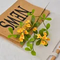 Realistic artificial yellow Island Spring flower branch for rustic home interior decor - Short Branch Style / Yellow
