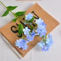 Artificial long-branch light blue hydrangea bouquet for minimalist home decoration - Blue