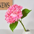Large pink 3D printed artificial hydrangea flower with realistic moist touch texture - 196 Petals Hydrangea / Rose Red