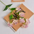 Realistic artificial purple snow orchid hydrangea for home flower arrangement - Purple Pink