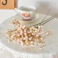 Elegantes flores de paniculata artificiales rosas para decorar hogar y bodas - Champán