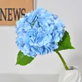 Lifelike blue 3D printed hydrangea flower with moisturizing real-touch petal texture - 196 Petals Hydrangea / Light Blue