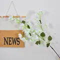 Realistic white artificial Bougainvillea silk flower branch for wedding home decor - Bougainvillea-96 flowers white