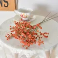 Flores artificiales de paniculata naranja de otoño vintage para la decoración - Naranja de Otoño