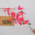 Vibrant rose red artificial bougainvillea flower branch for elegant home wedding decor - Bougainvillea-96 flower rose purple