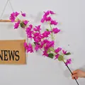 Vibrant magenta silk bougainvillea branch for artificial wedding home floral decor - Bougainvillea-96 flowers purple