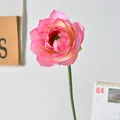 Detaillierte künstliche rosa Lotusblume mit Real-Touch-Effekt für die Innendekoration - Mehrschichtiger Lotus-Rosa Mit Gruner Mitte