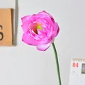 Realistische rosa künstliche Lotusblume mit grünem Stiel für Zen-Stil Heimdekorationen - Mehrschichtiger Lotus-Lila