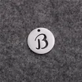 Pendentif circulaire en acier inoxydable avec la lettre B ajourée de haute qualité - Lettre B